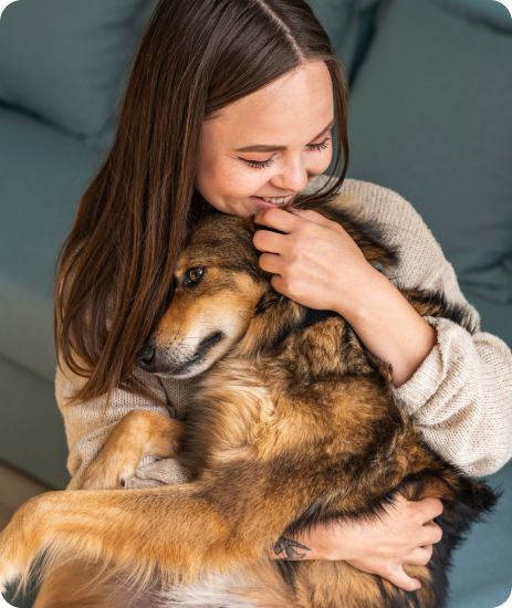 Personne avec son chien