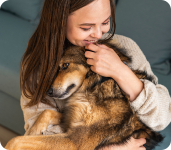 Personne avec son chien